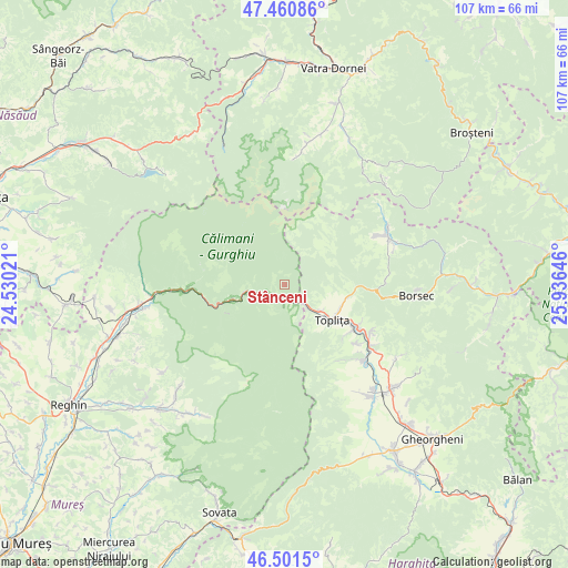 Stânceni on map