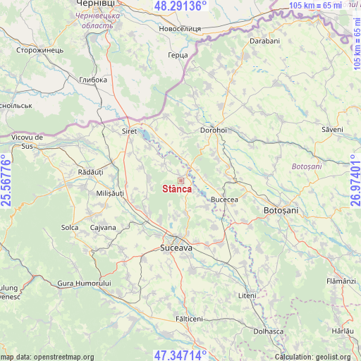 Stânca on map