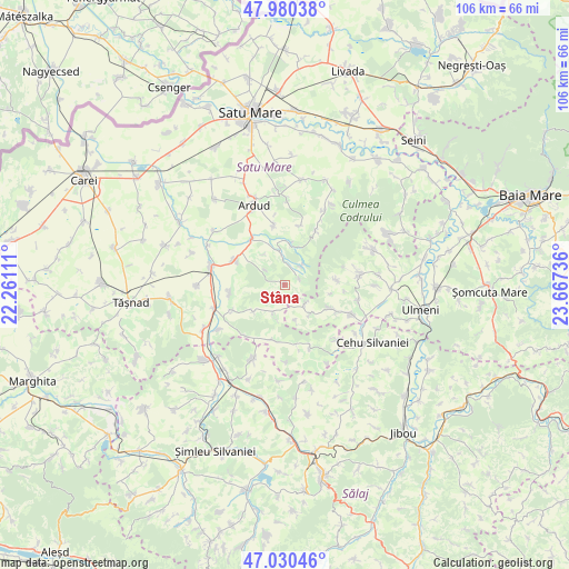 Stâna on map