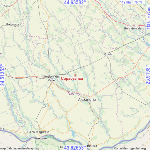 Copăceanca on map