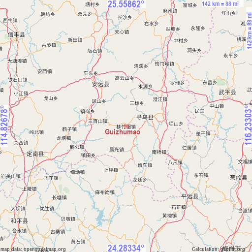 Guizhumao on map