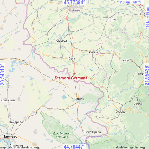 Stamora Germană on map