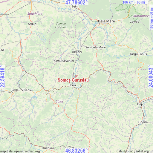 Someș Guruslău on map