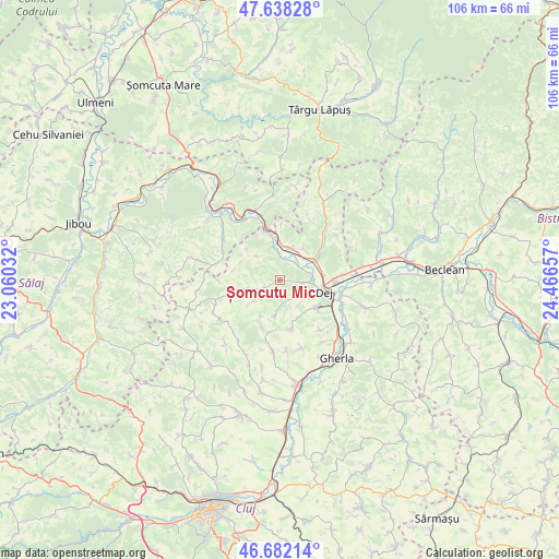 Șomcutu Mic on map