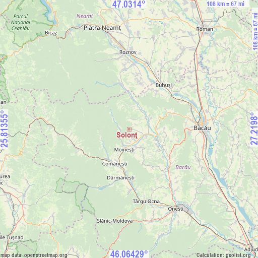 Solonţ on map