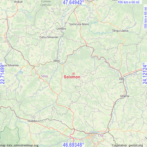 Solomon on map