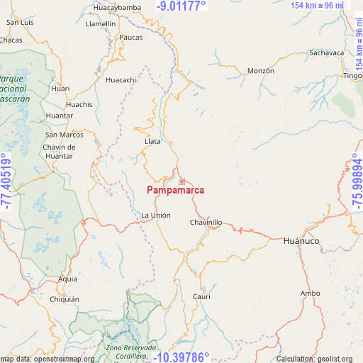 Pampamarca on map