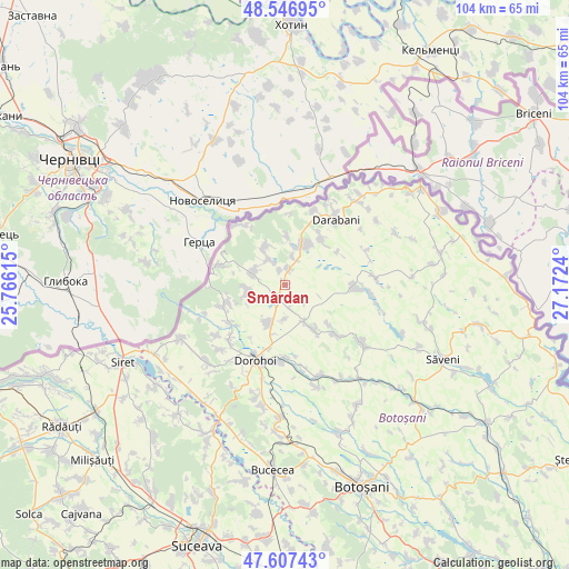 Smârdan on map