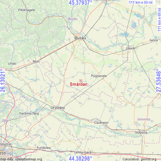 Smârdan on map