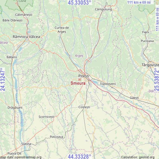 Smeura on map