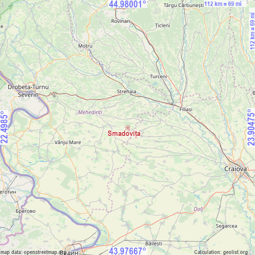 Smadovița on map