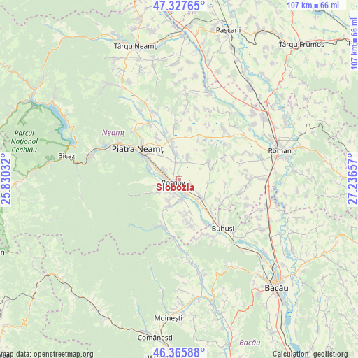 Slobozia on map