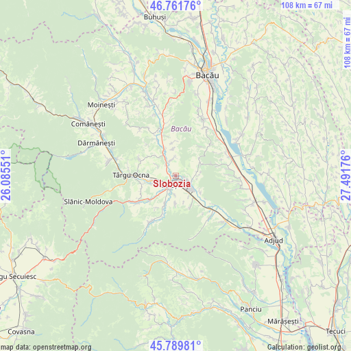 Slobozia on map