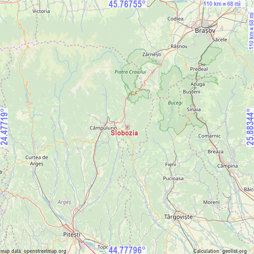 Slobozia on map