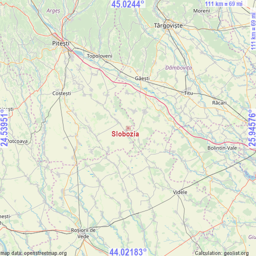 Slobozia on map