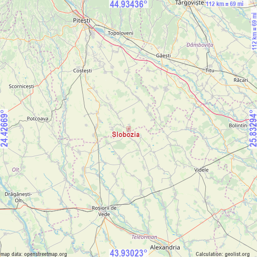 Slobozia on map