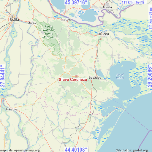 Slava Cercheză on map