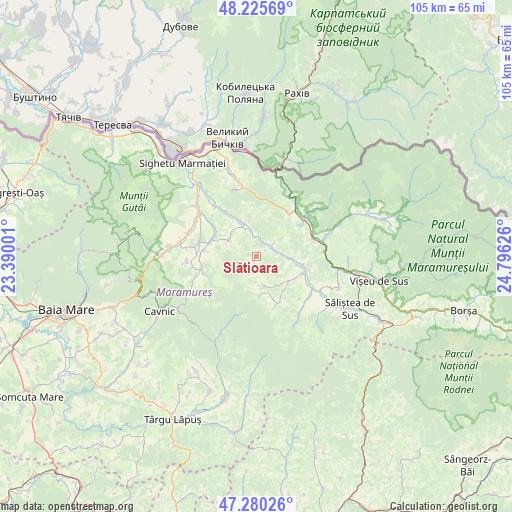 Slătioara on map