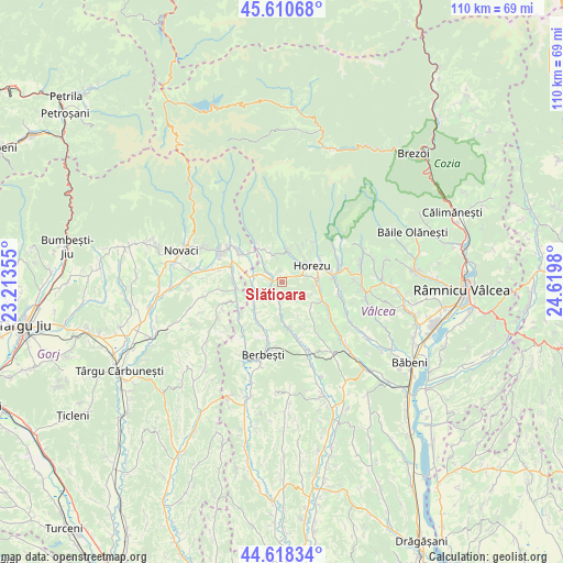 Slătioara on map