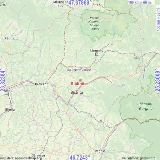 Slătinița on map