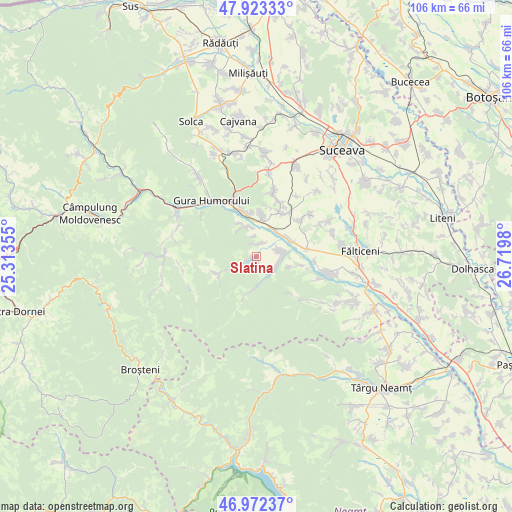 Slatina on map