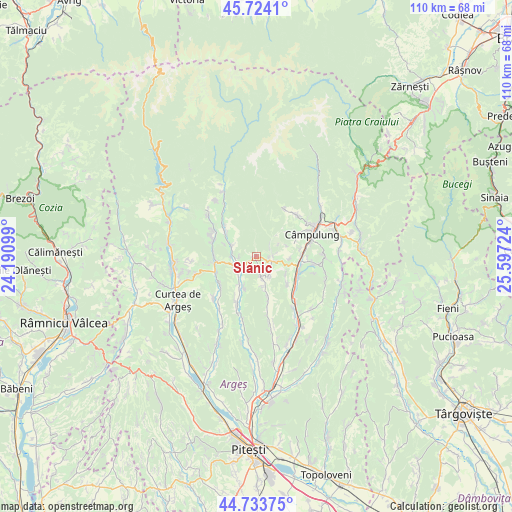 Slănic on map