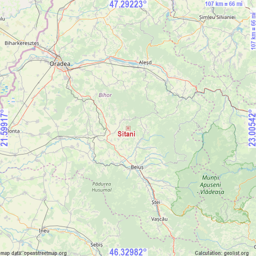 Sitani on map