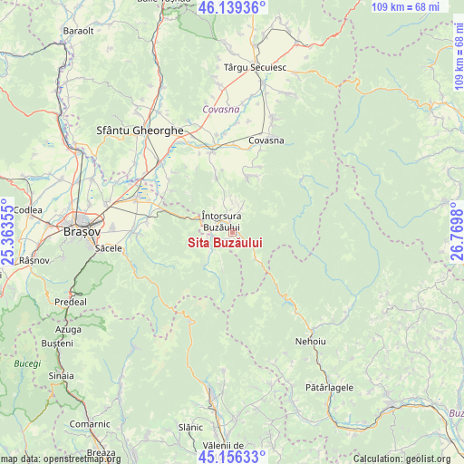 Sita Buzăului on map