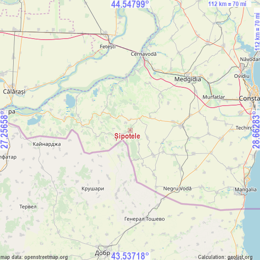 Șipotele on map