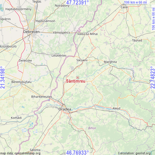 Sântimreu on map