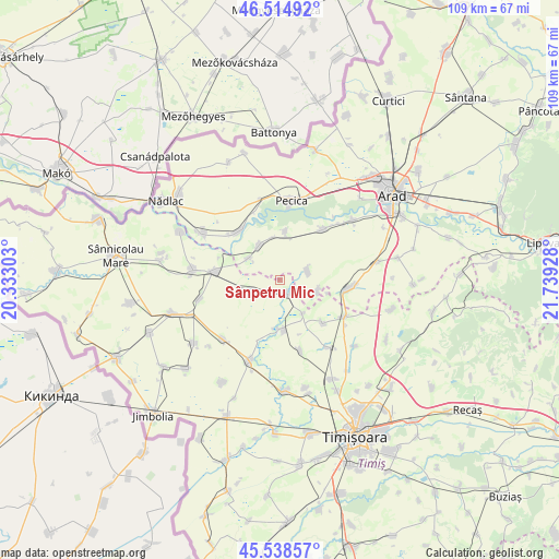 Sânpetru Mic on map