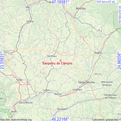 Sânpetru de Câmpie on map