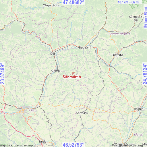 Sânmărtin on map