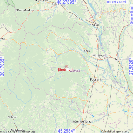 Șindrilari on map