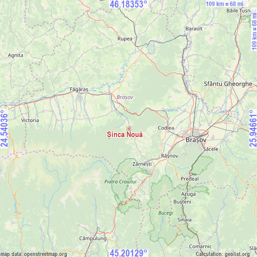 Șinca Nouă on map