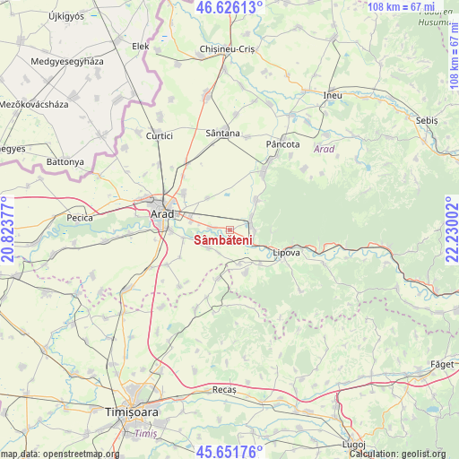 Sâmbăteni on map