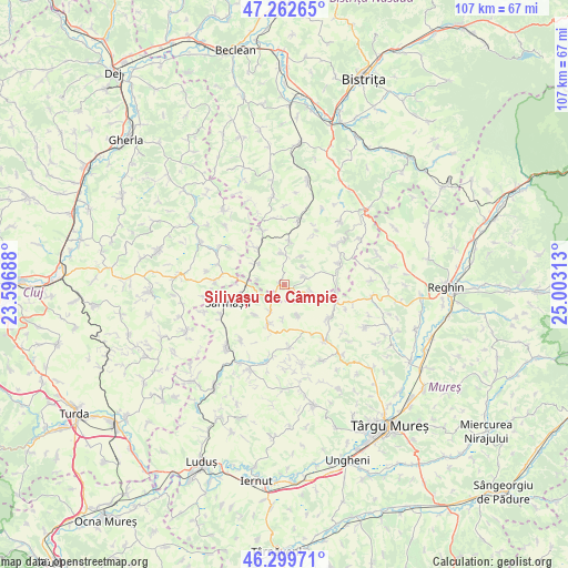 Silivașu de Câmpie on map