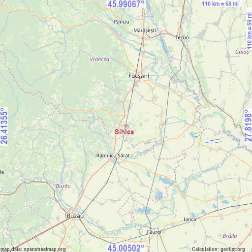 Sihlea on map