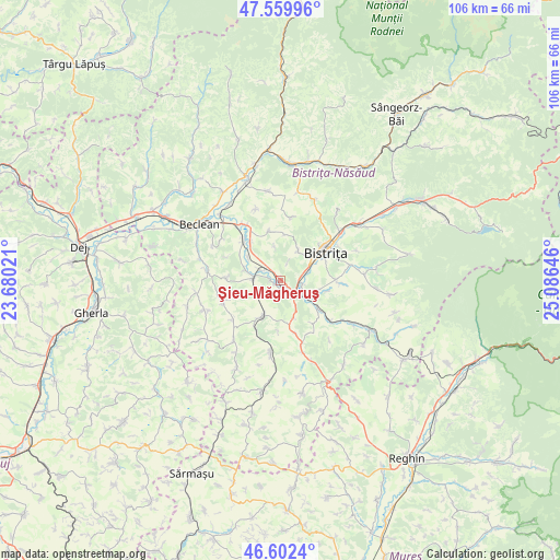 Şieu-Măgheruş on map