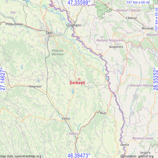 Șerbești on map