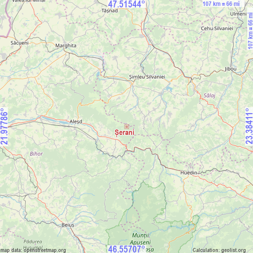 Șerani on map