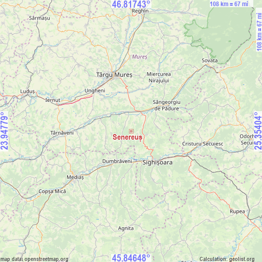 Senereuș on map