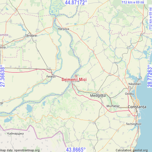 Seimenii Mici on map