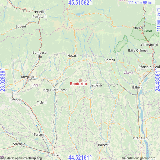 Seciurile on map