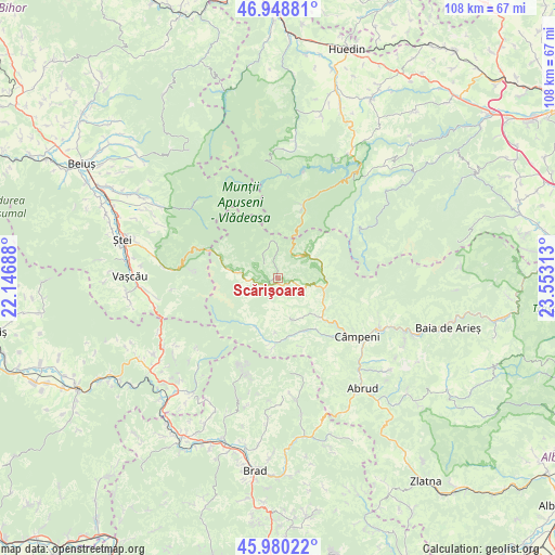 Scărişoara on map