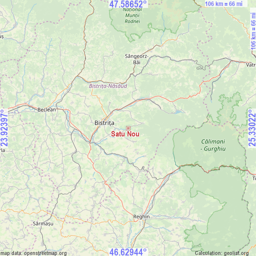 Satu Nou on map