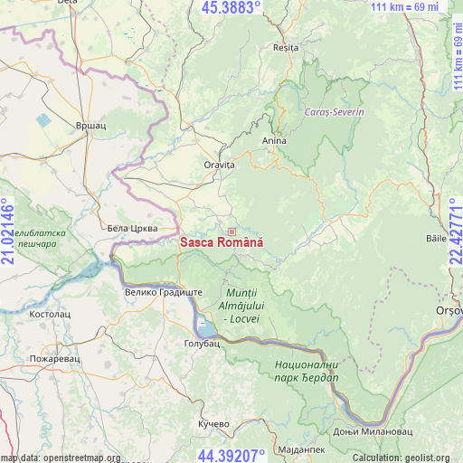 Sasca Română on map