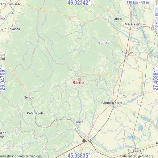 Sările on map