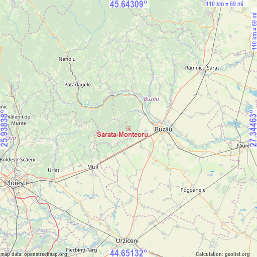 Sărata-Monteoru on map