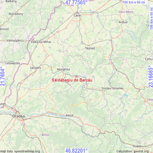 Săldăbagiu de Barcău on map